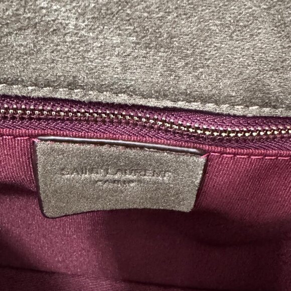 Niki Medium Flap Shoulder Bag in Quilted Suede Olive Green - Picture 4 of 5